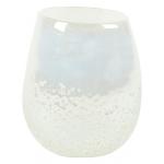 Vase Ivy Vulcan Pearl White transparante glazen vaas 14x15 cm